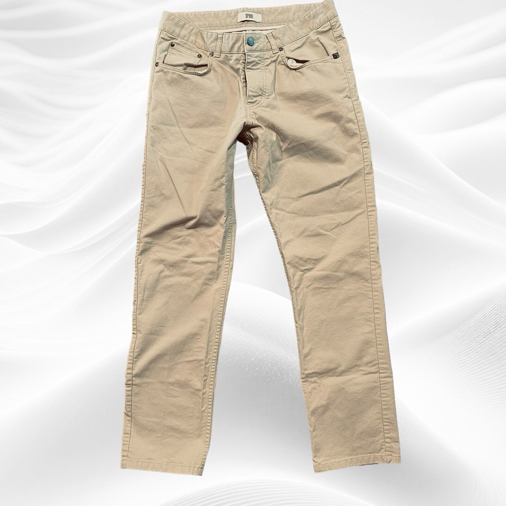 Spoke The Fives Classic Chino Khaki Pants Build C Size 32X29 Button Fly Men's